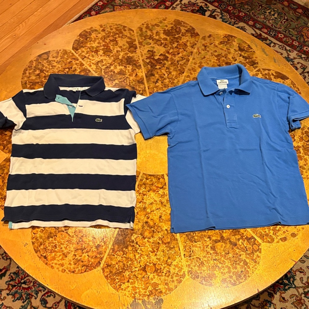 Lacoste Kids Polo Shirts in Navy and Blue 2-Pack